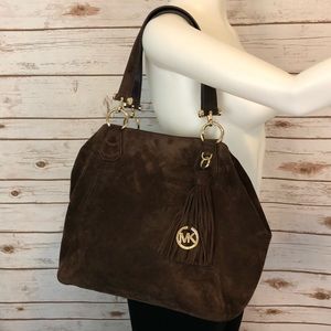 Brown Suede Michael Kors Purse